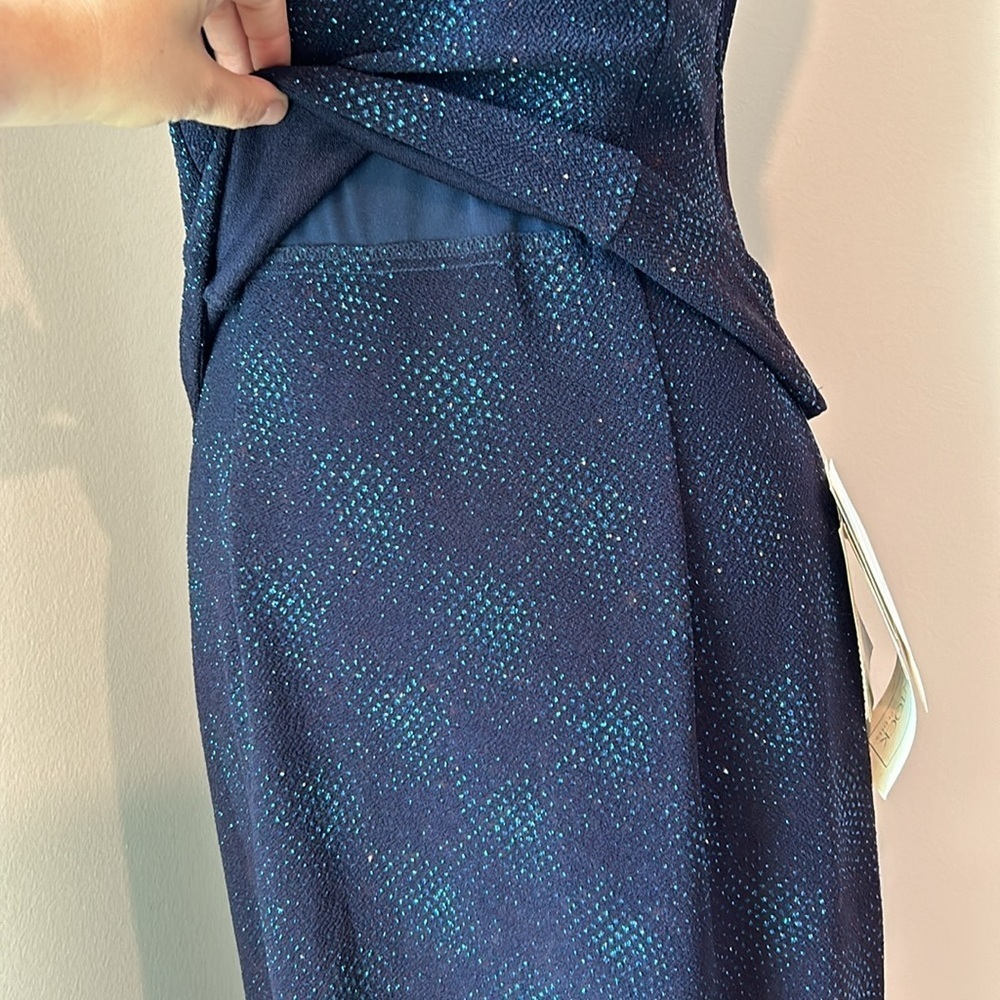 Y2K Scott McClintock halter neck sparkly evening gown Vintage 10P (modern 4-6) - Picture 4 of 16